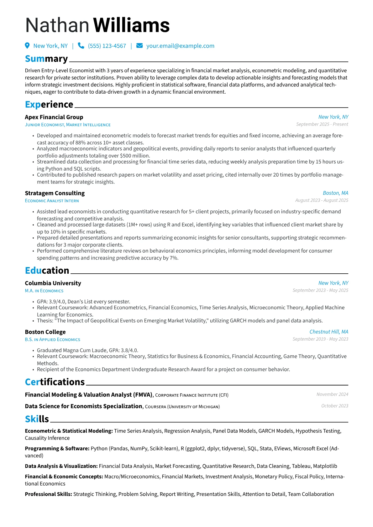 Entry-Level Economist version - Page 1