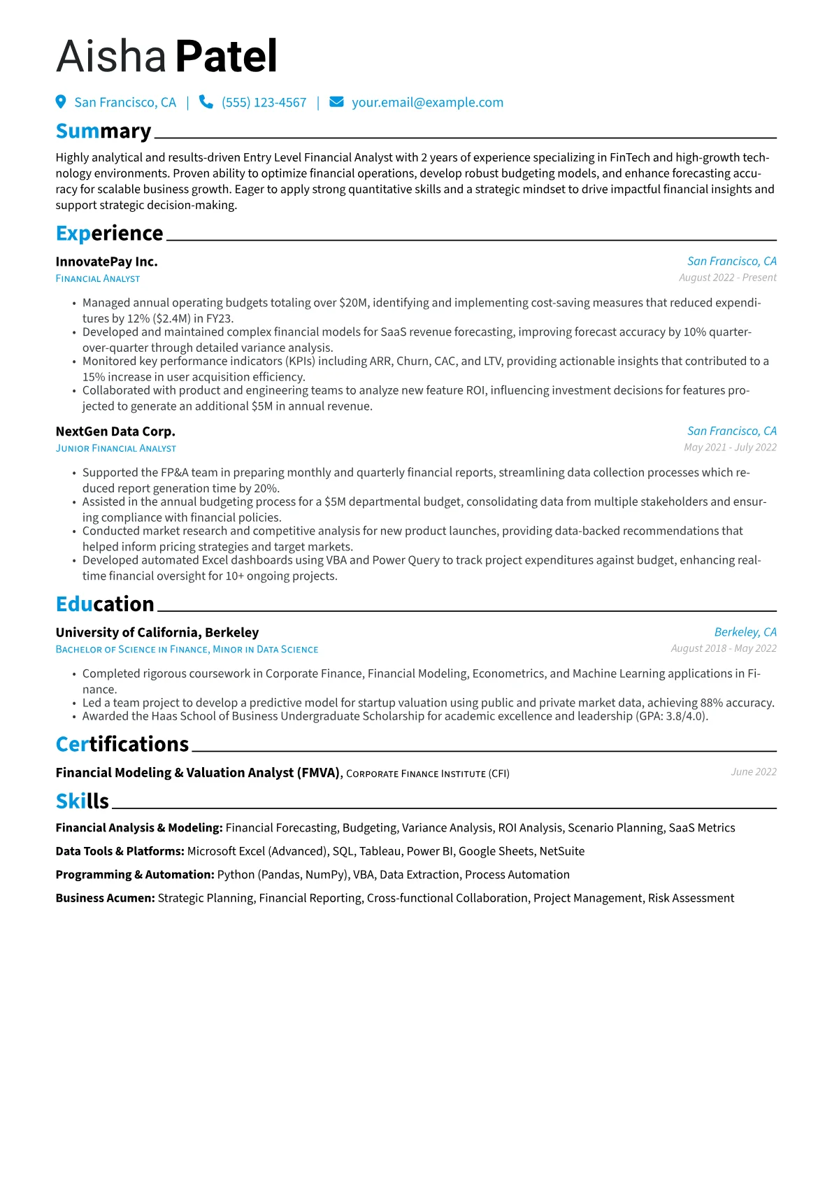 Financial Analysis version - Page 1