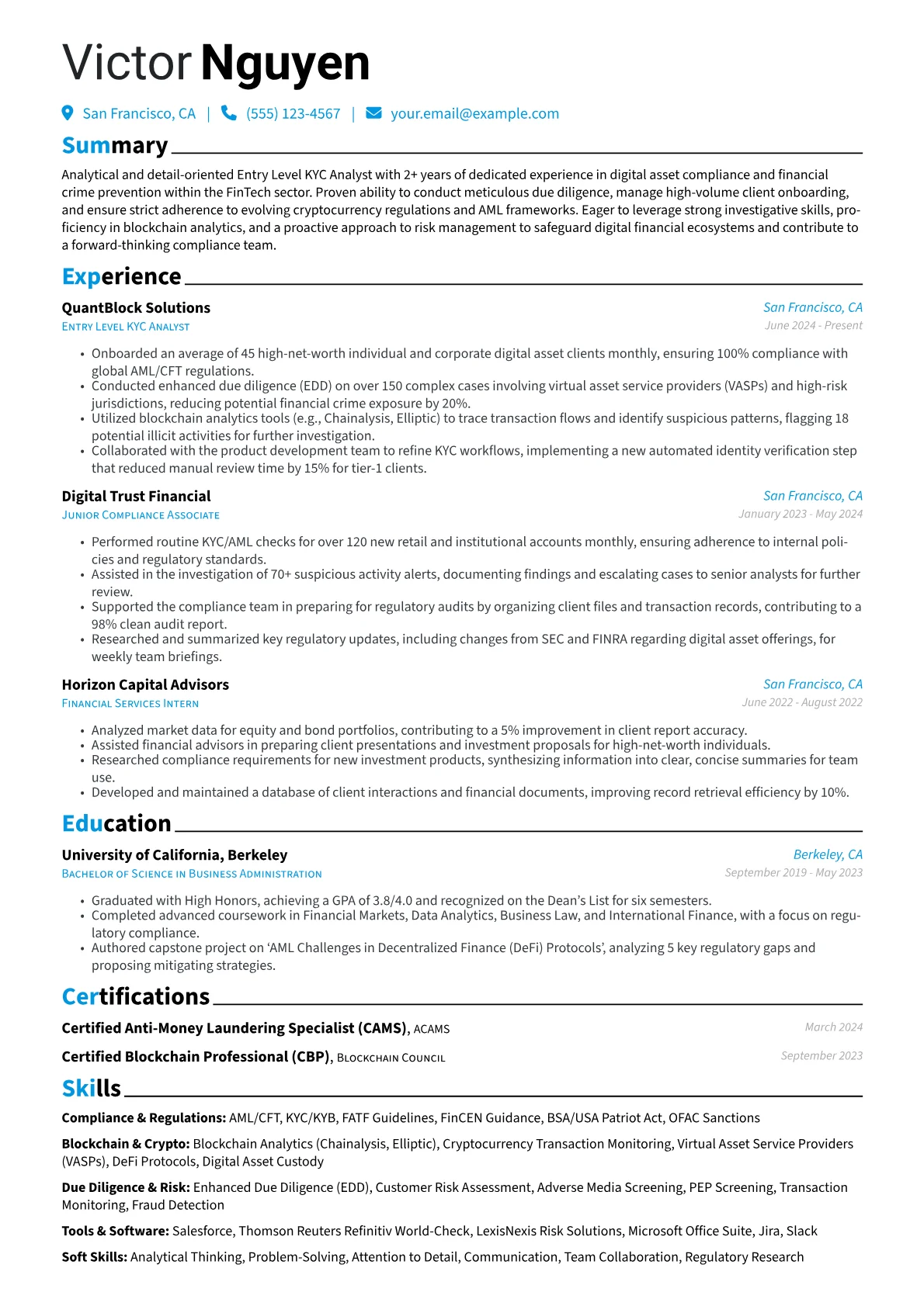 Entry Level KYC Analyst version - Page 1