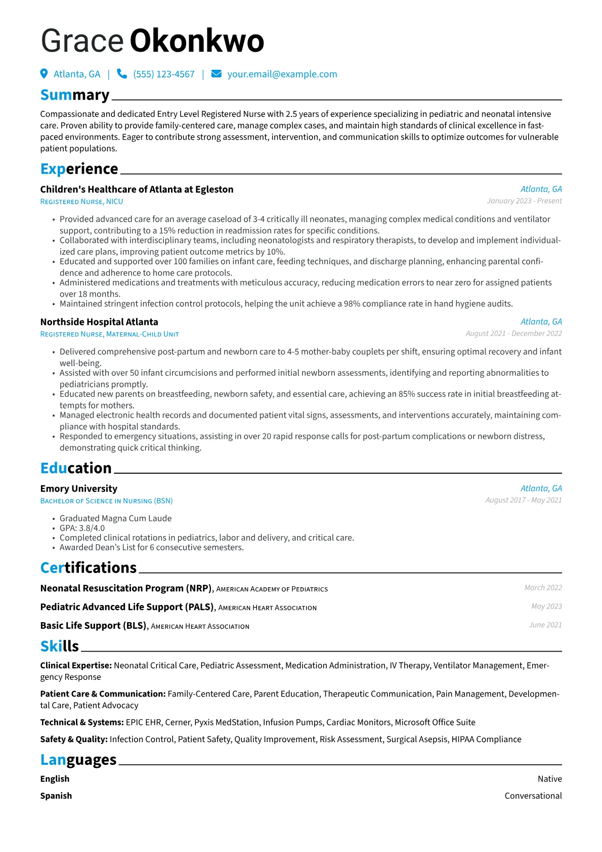 Clinical Expertise version - Page 1