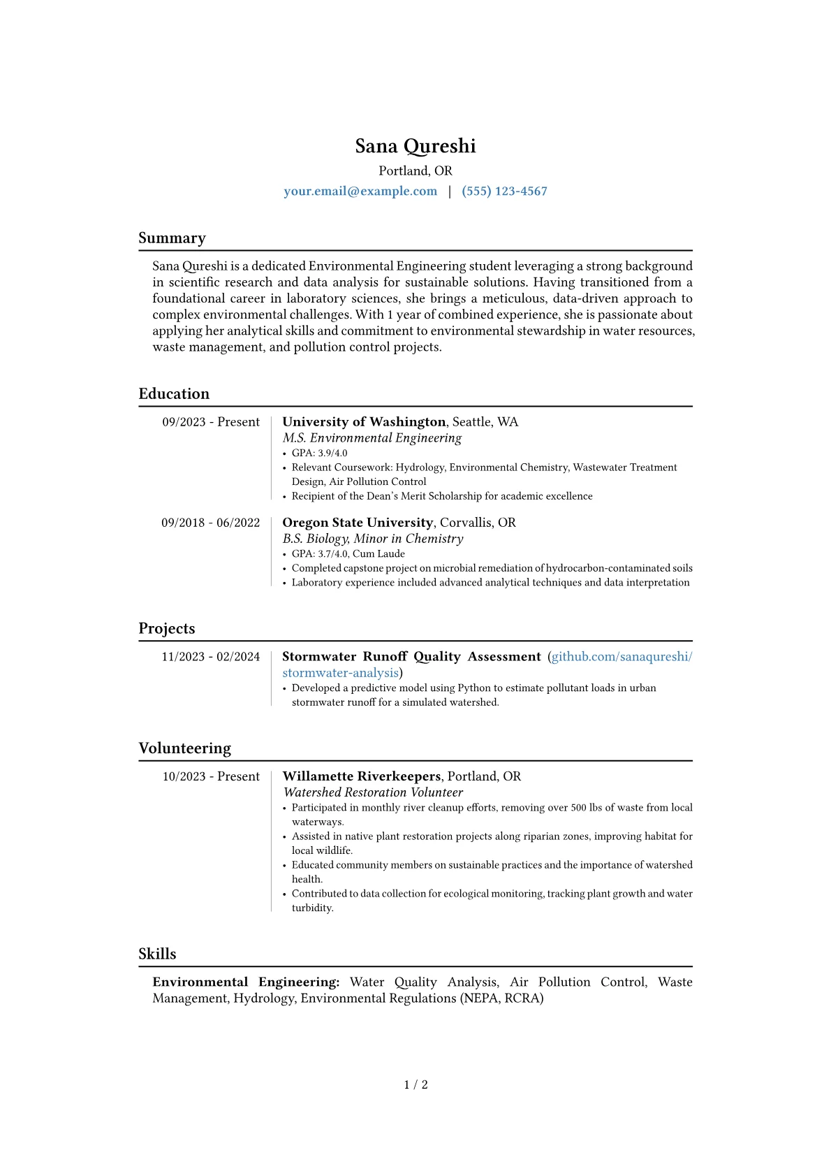 Career changer version - Page 1