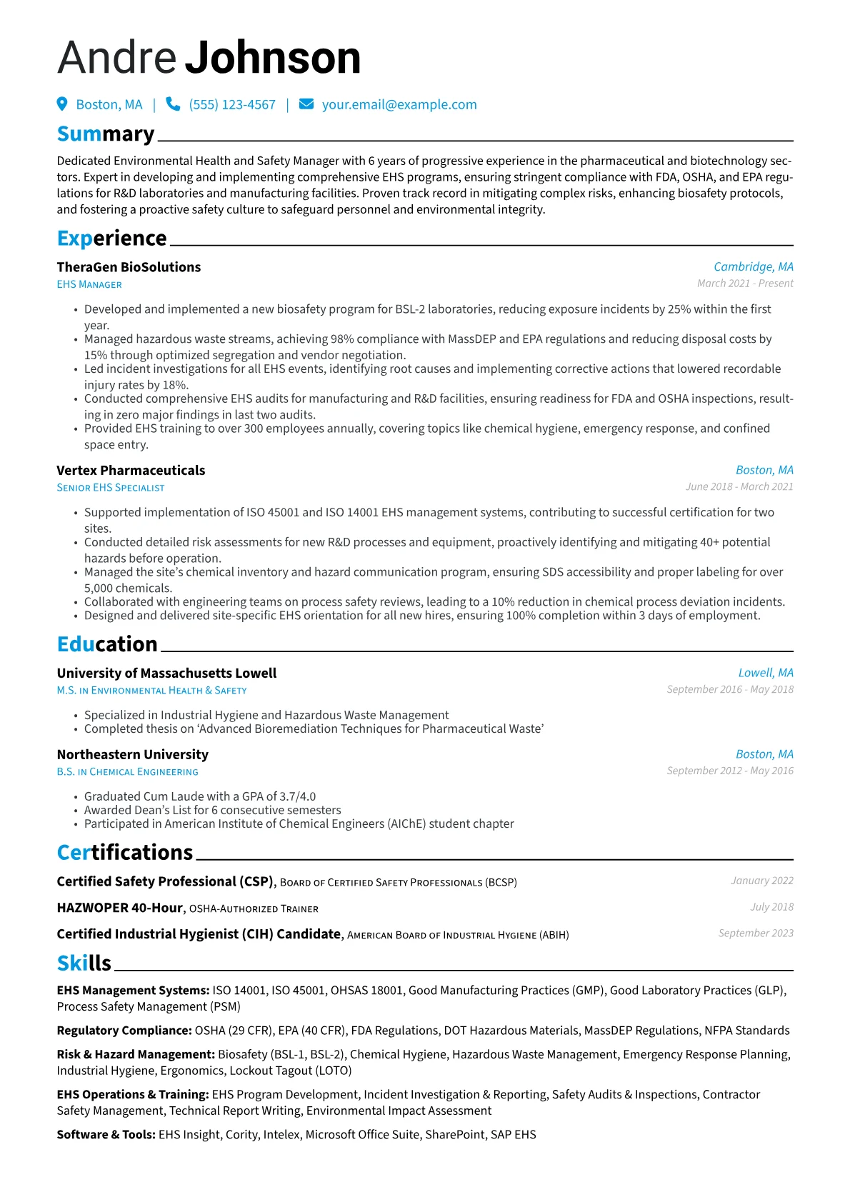 Biotech & Pharma EHS version - Page 1