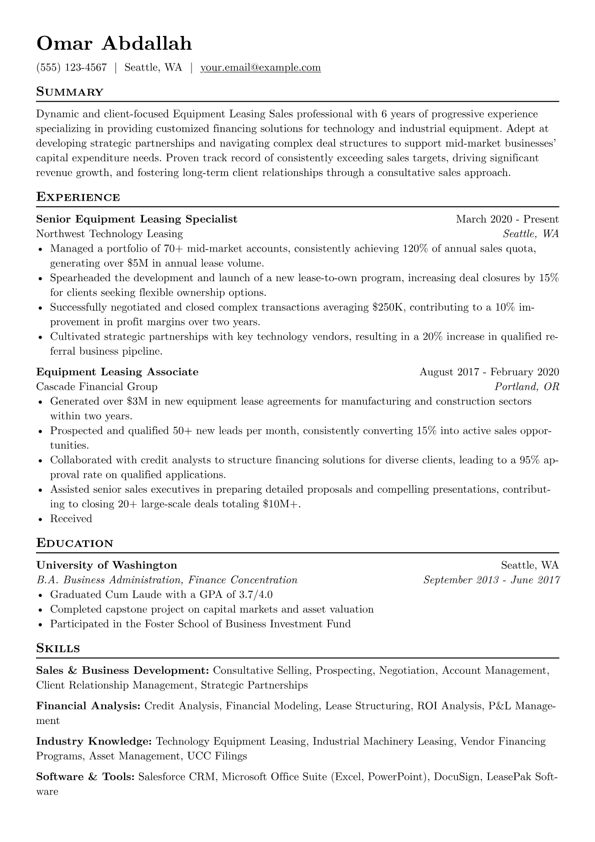 Equipment Leasing version - Page 1