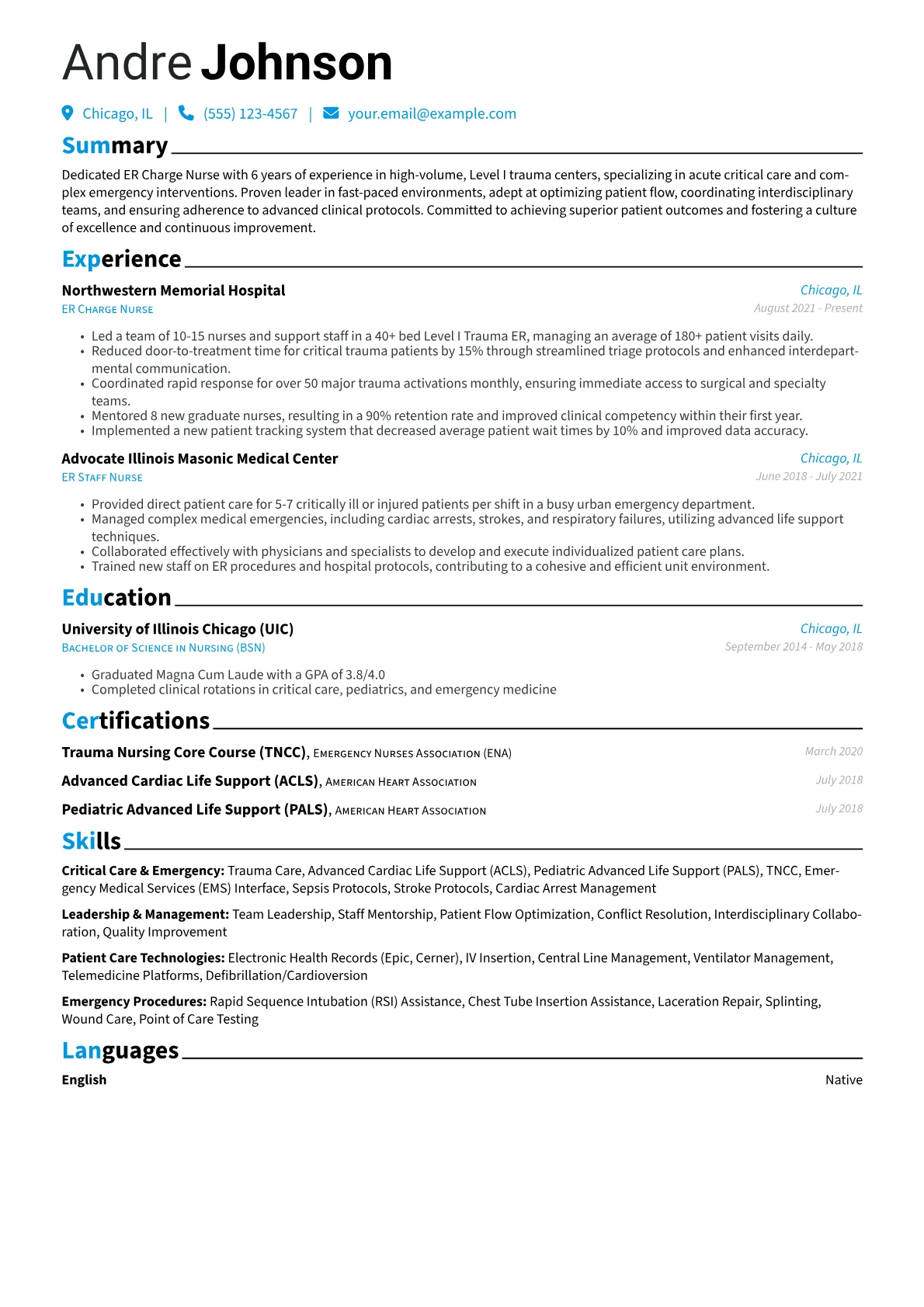 Level I Trauma ER version - Page 1