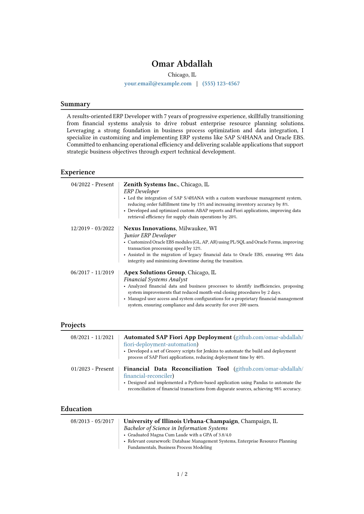 Career changer version - Page 1