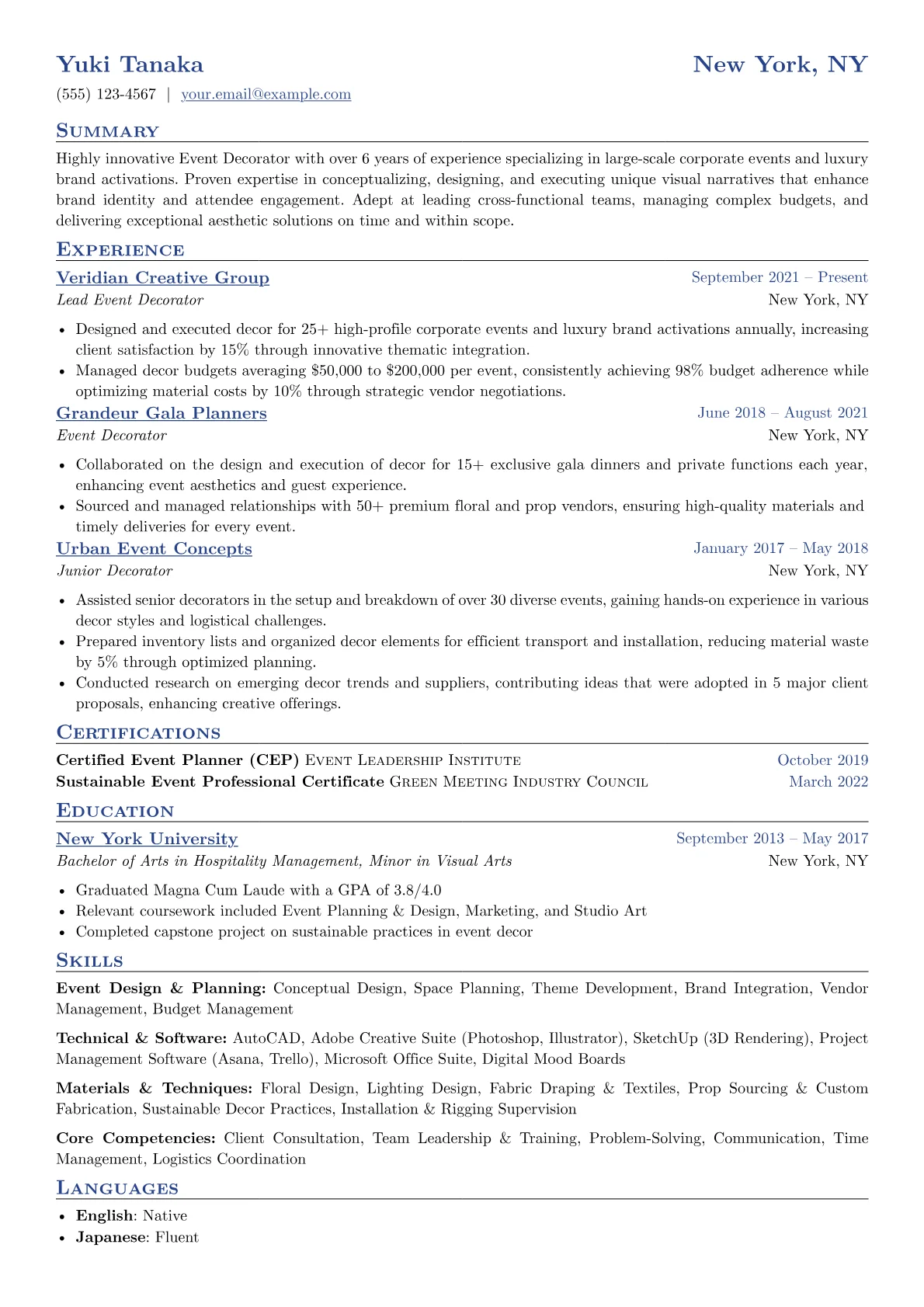 Corporate & Luxury version - Page 1