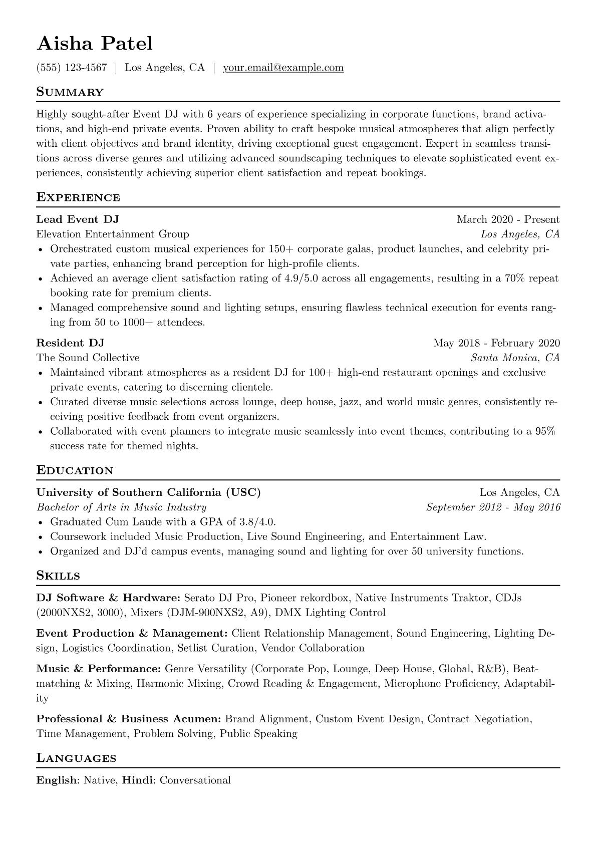 Corporate & Luxury version - Page 1
