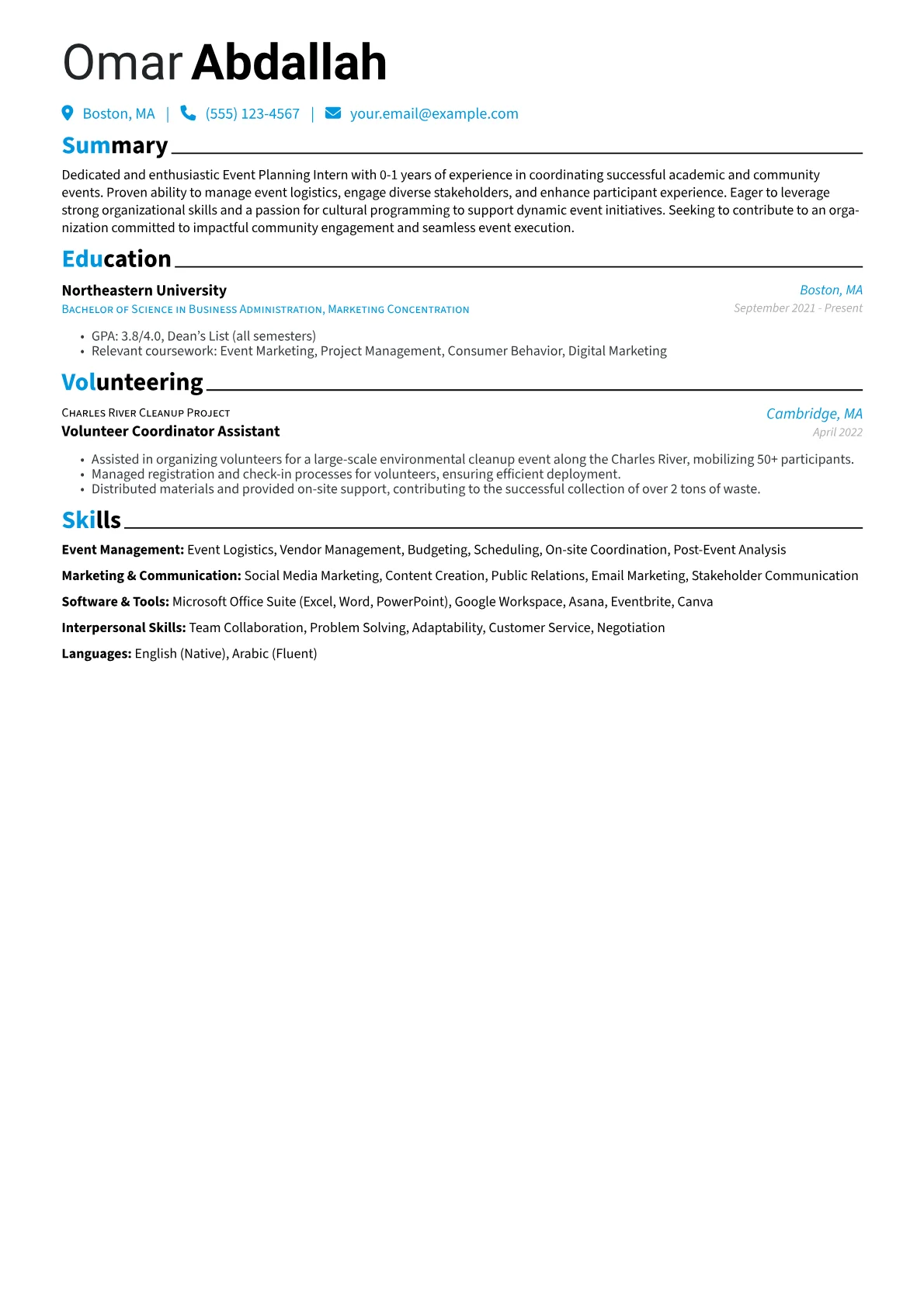 Event Management version - Page 1