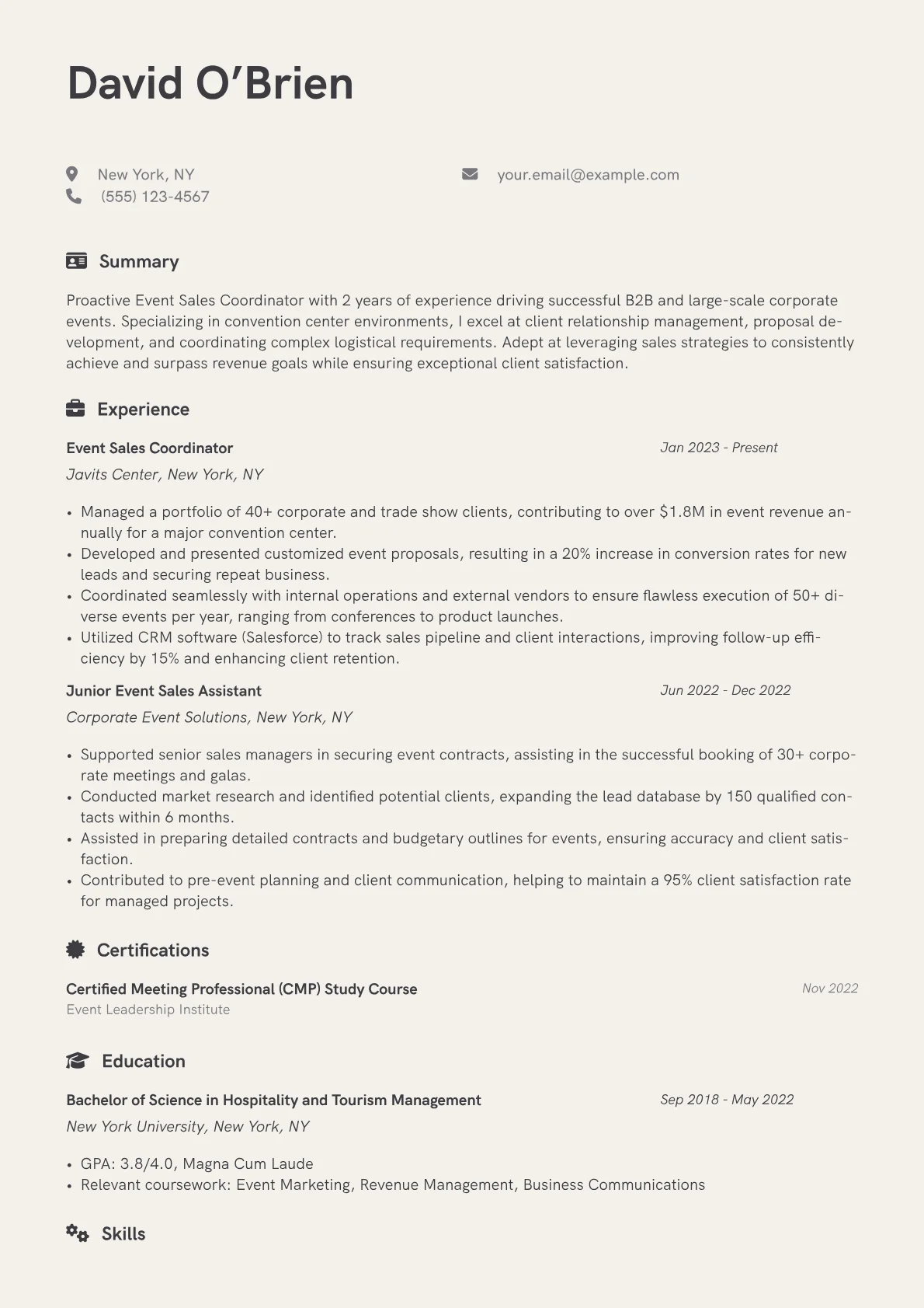 Event Sales version - Page 1