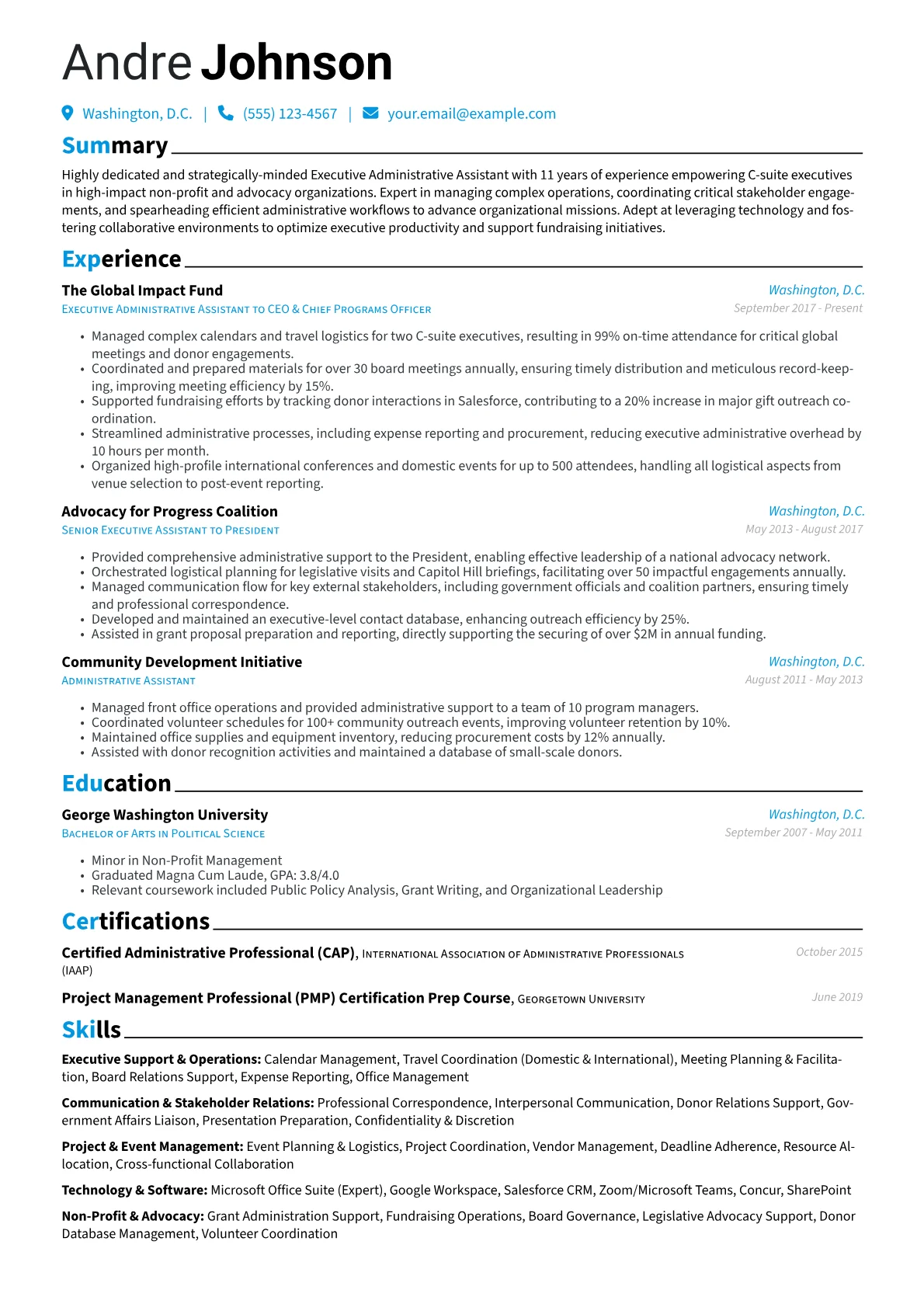 Non-Profit & Advocacy version - Page 1