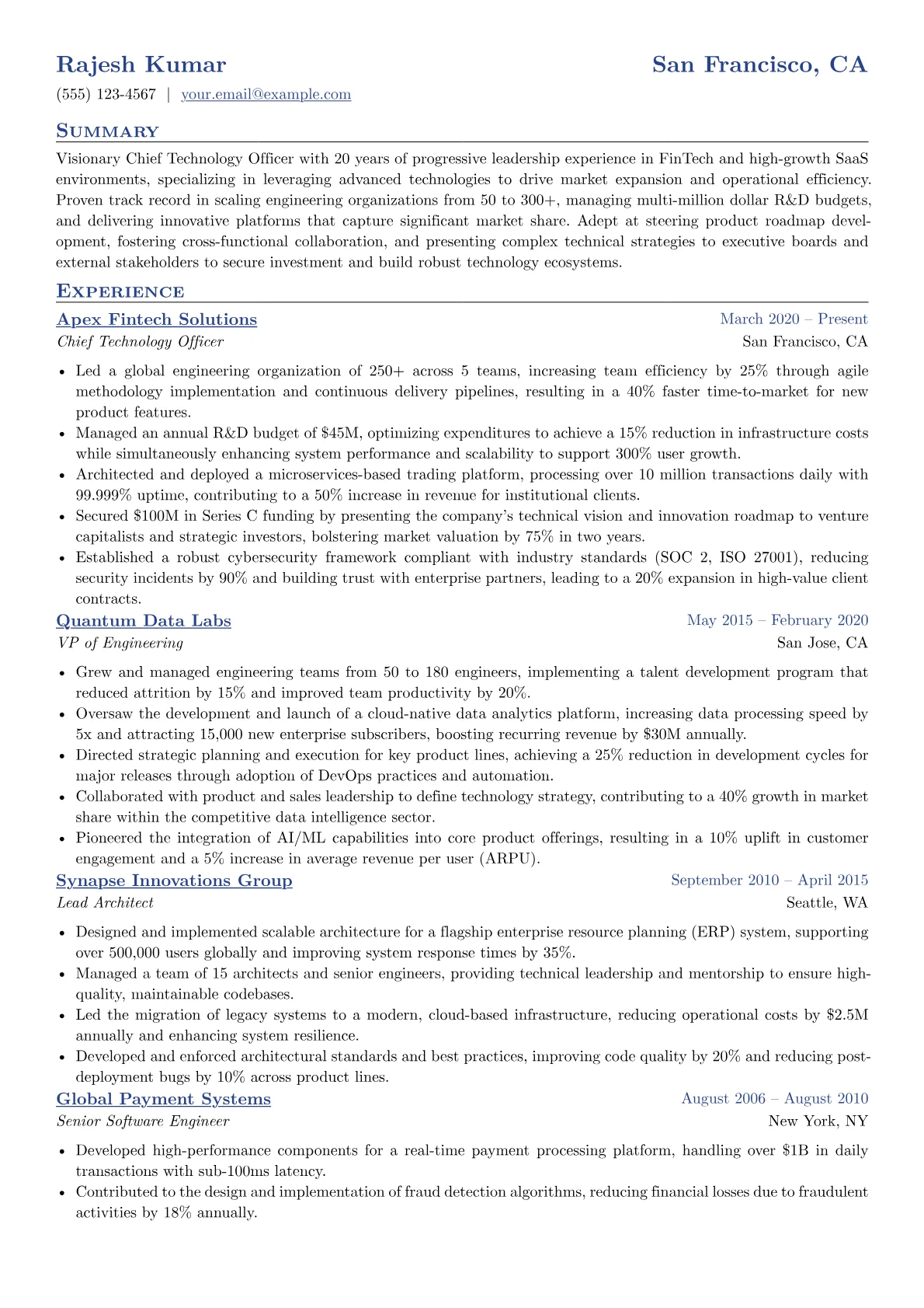 Executive Format version - Page 1