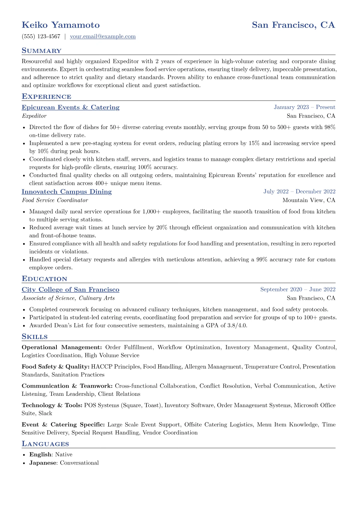 Catering & Corporate version - Page 1