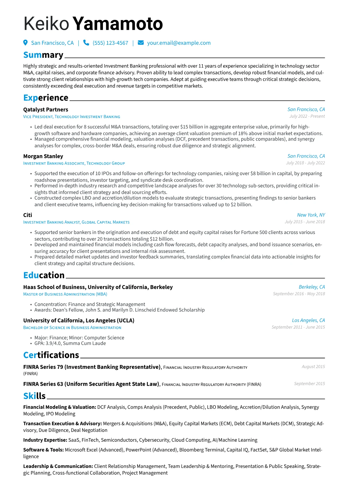 Investment Banking version - Page 1