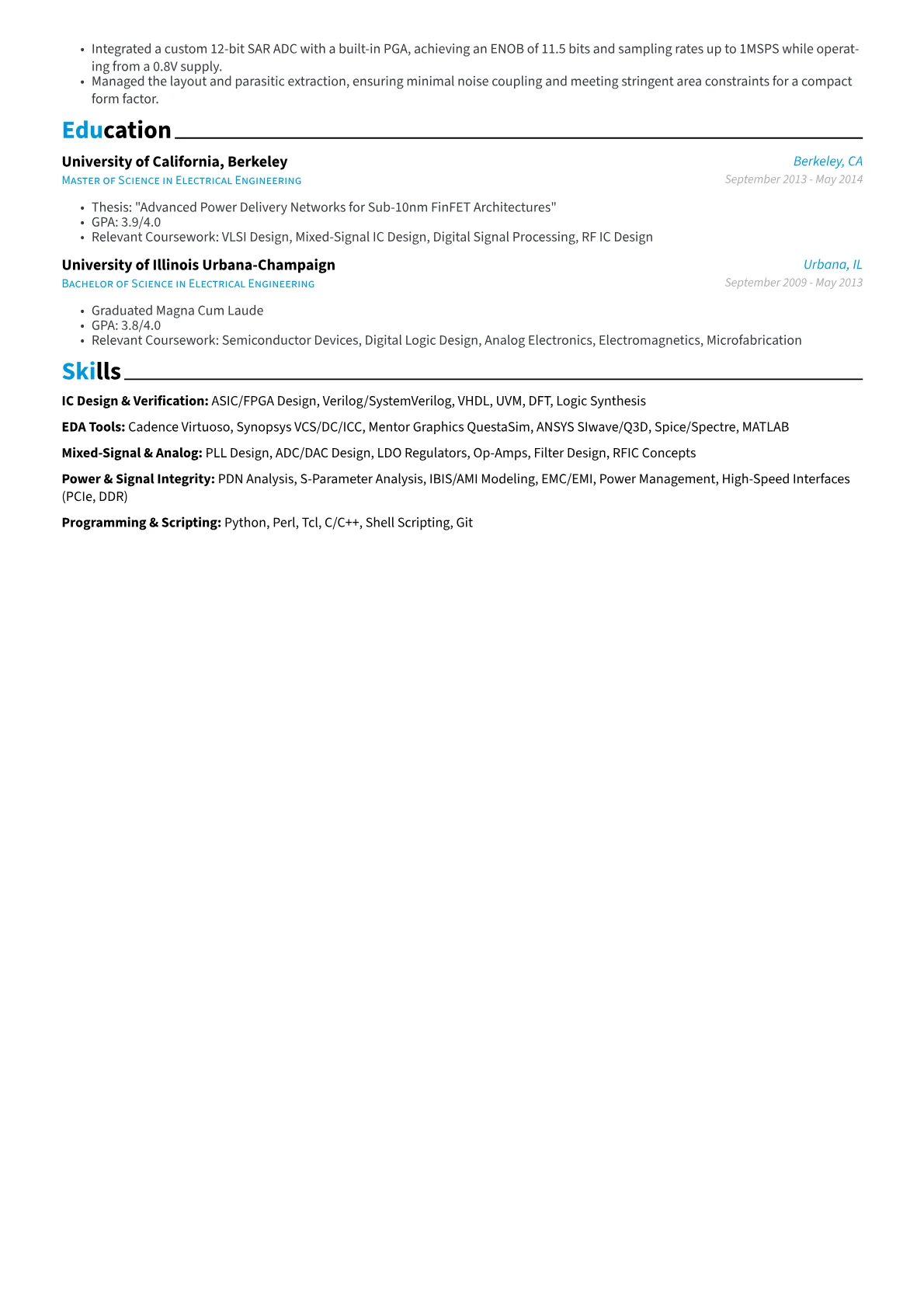 Experienced Electrical Engineer resume example, Experienced Electrical, page 2
