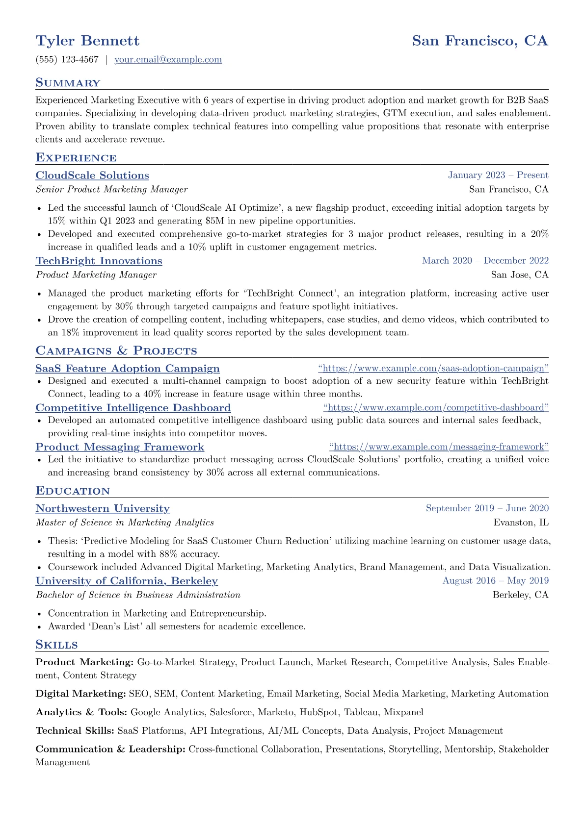 B2B SaaS Product Marketing version - Page 1