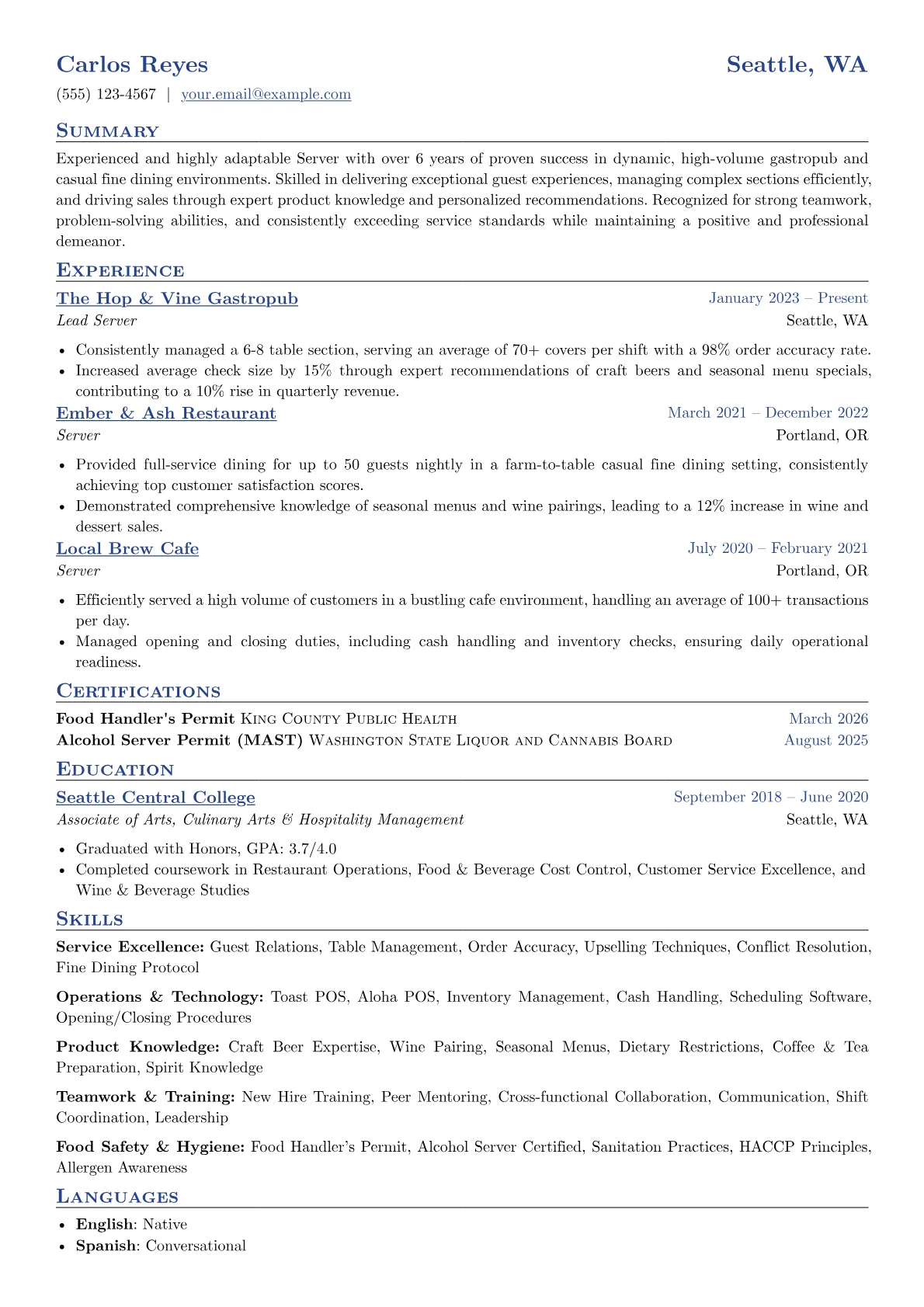 Experienced Server version - Page 1