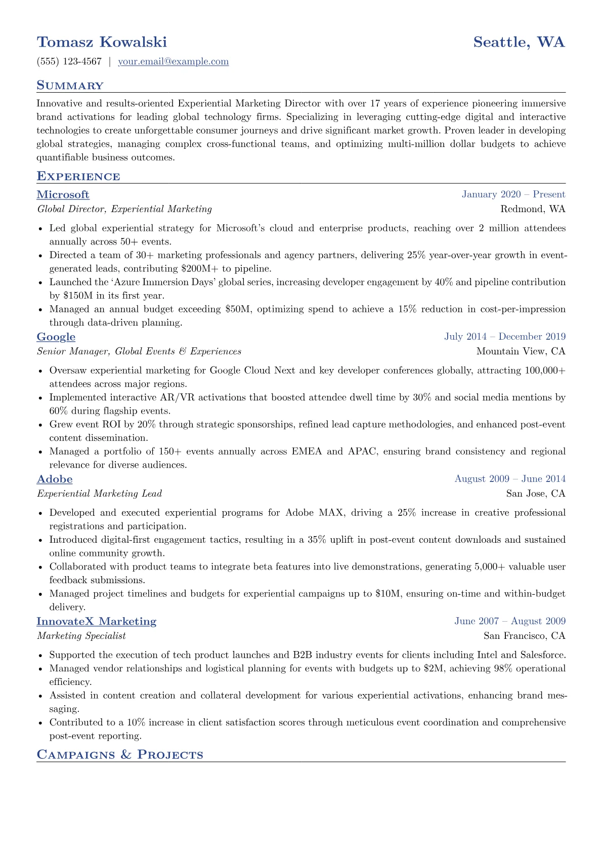 Experiential Strategy version - Page 1