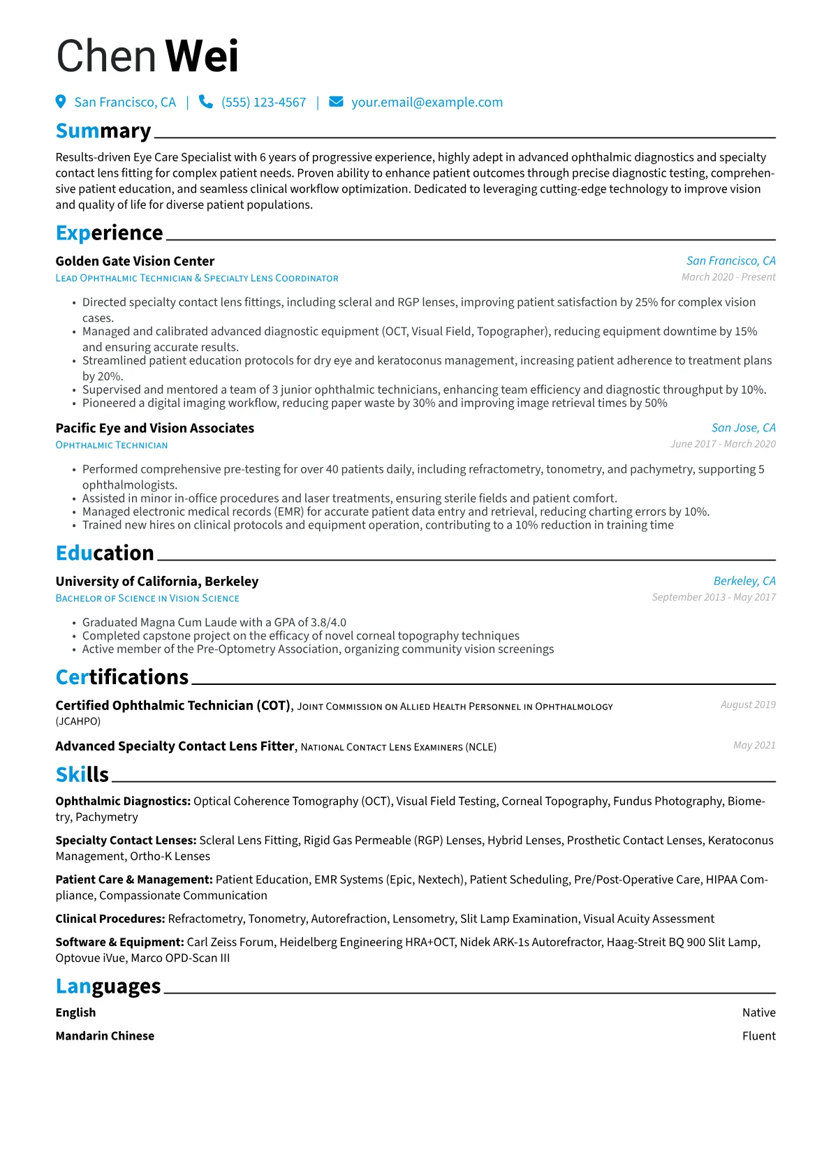 Specialty Contact Lens version - Page 1
