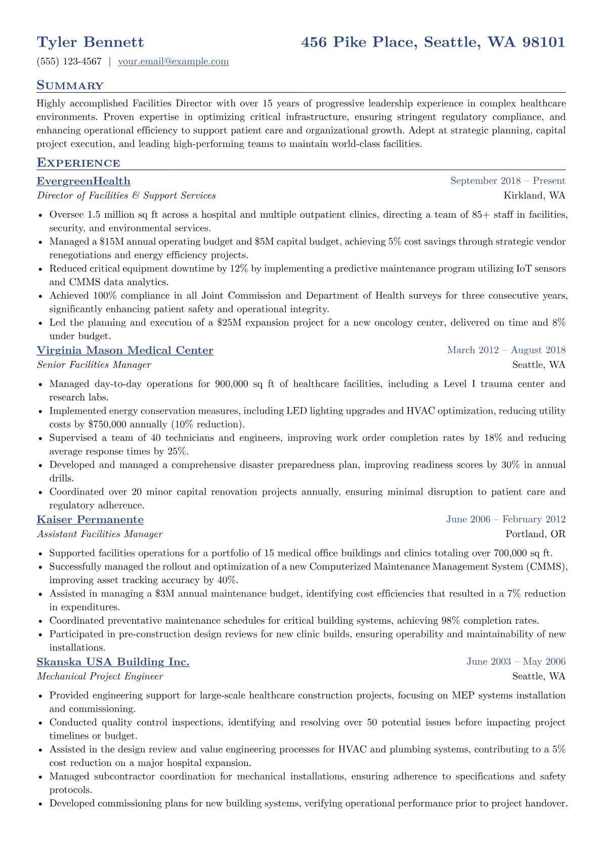 Healthcare Facilities version - Page 1