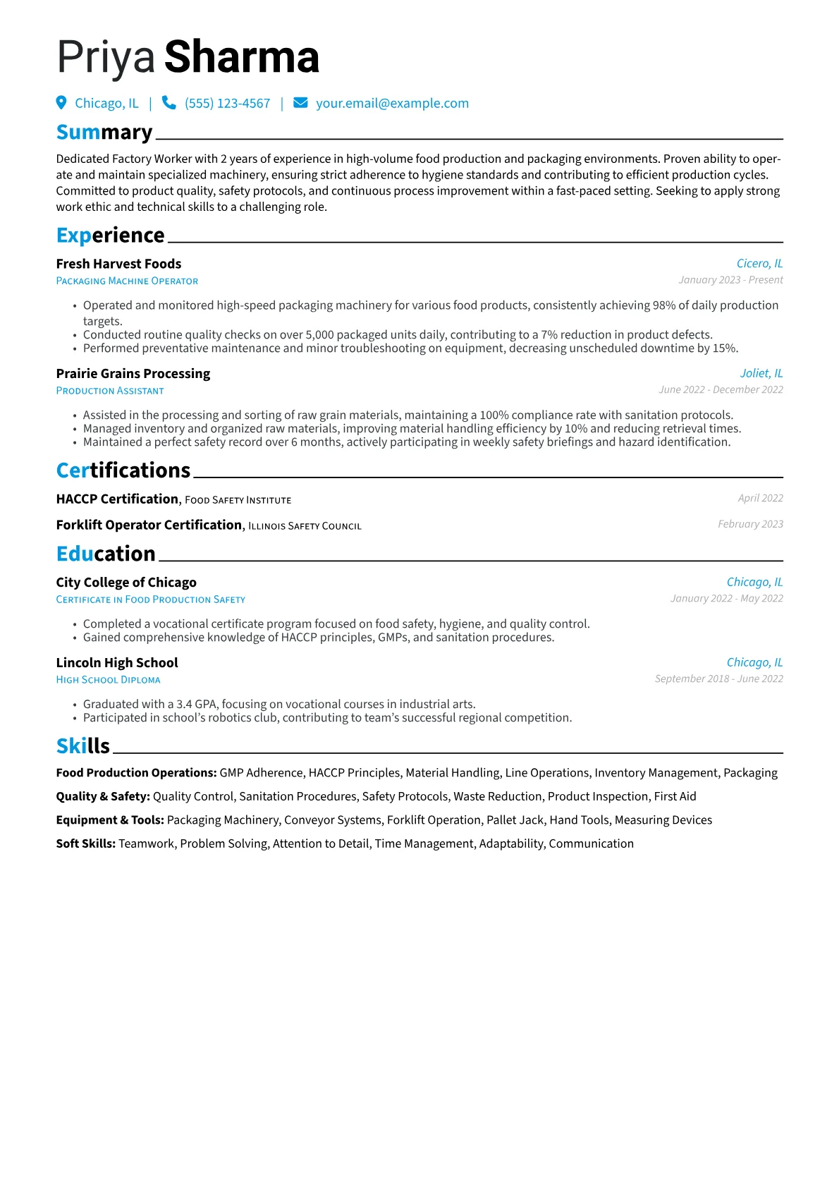 Food Processing version - Page 1
