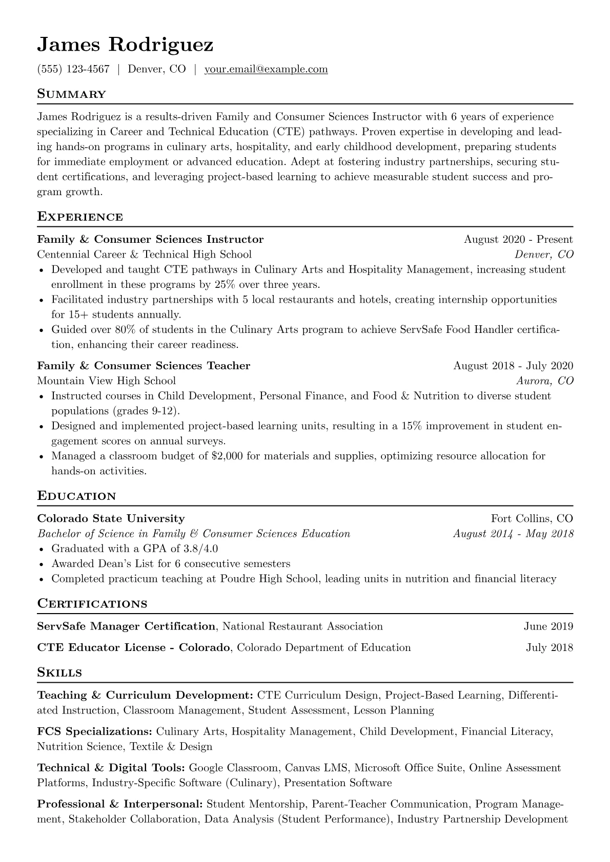 Vocational Focus version - Page 1
