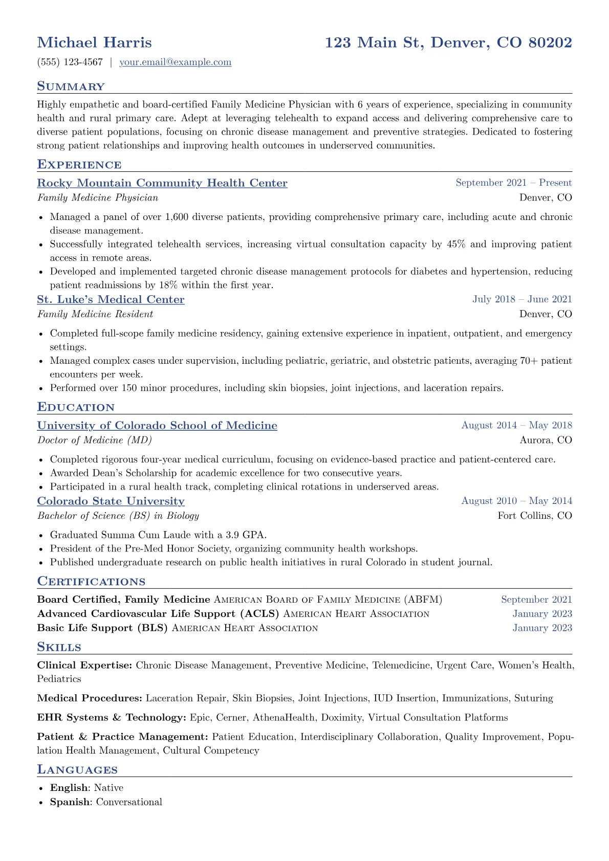 Community Health version - Page 1