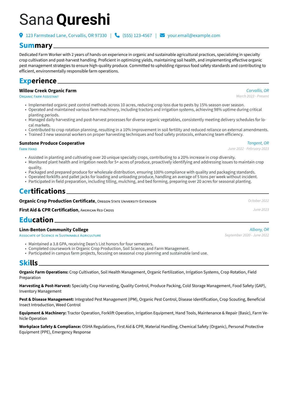 Organic Farming Specialist version - Page 1