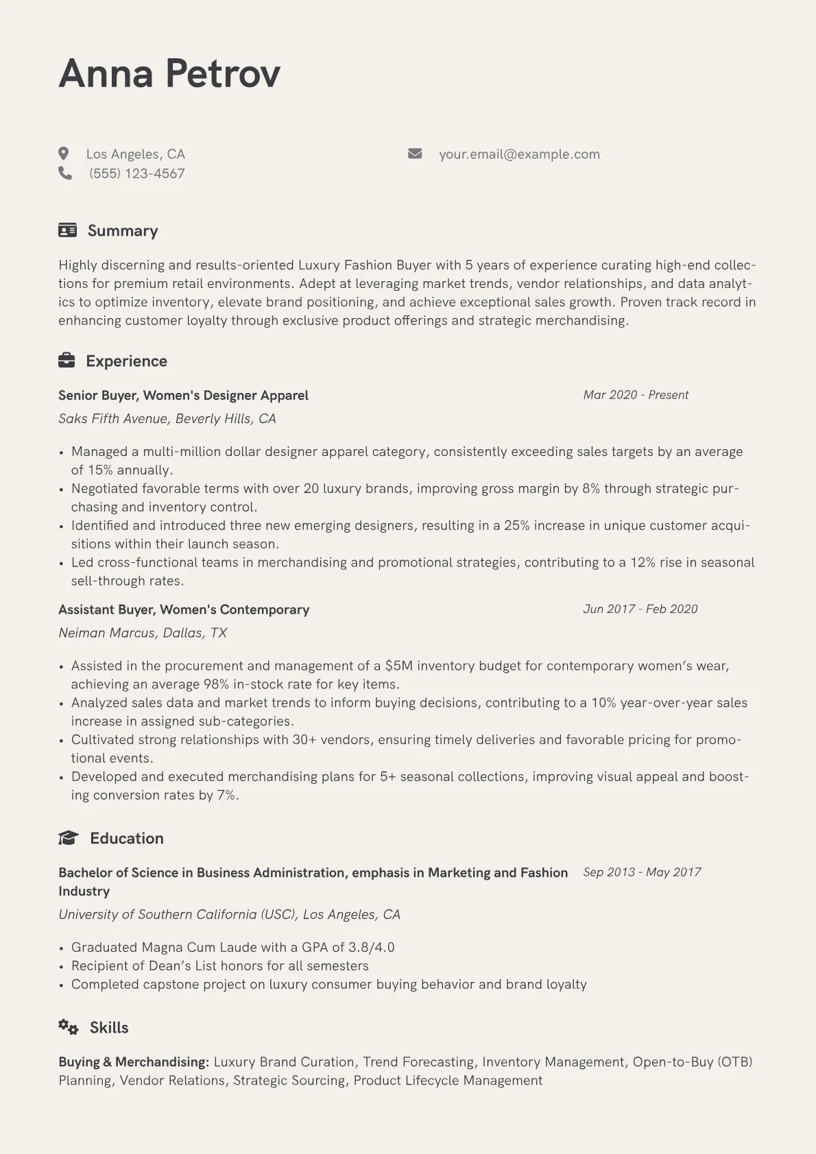 Luxury Fashion Buyer version - Page 1