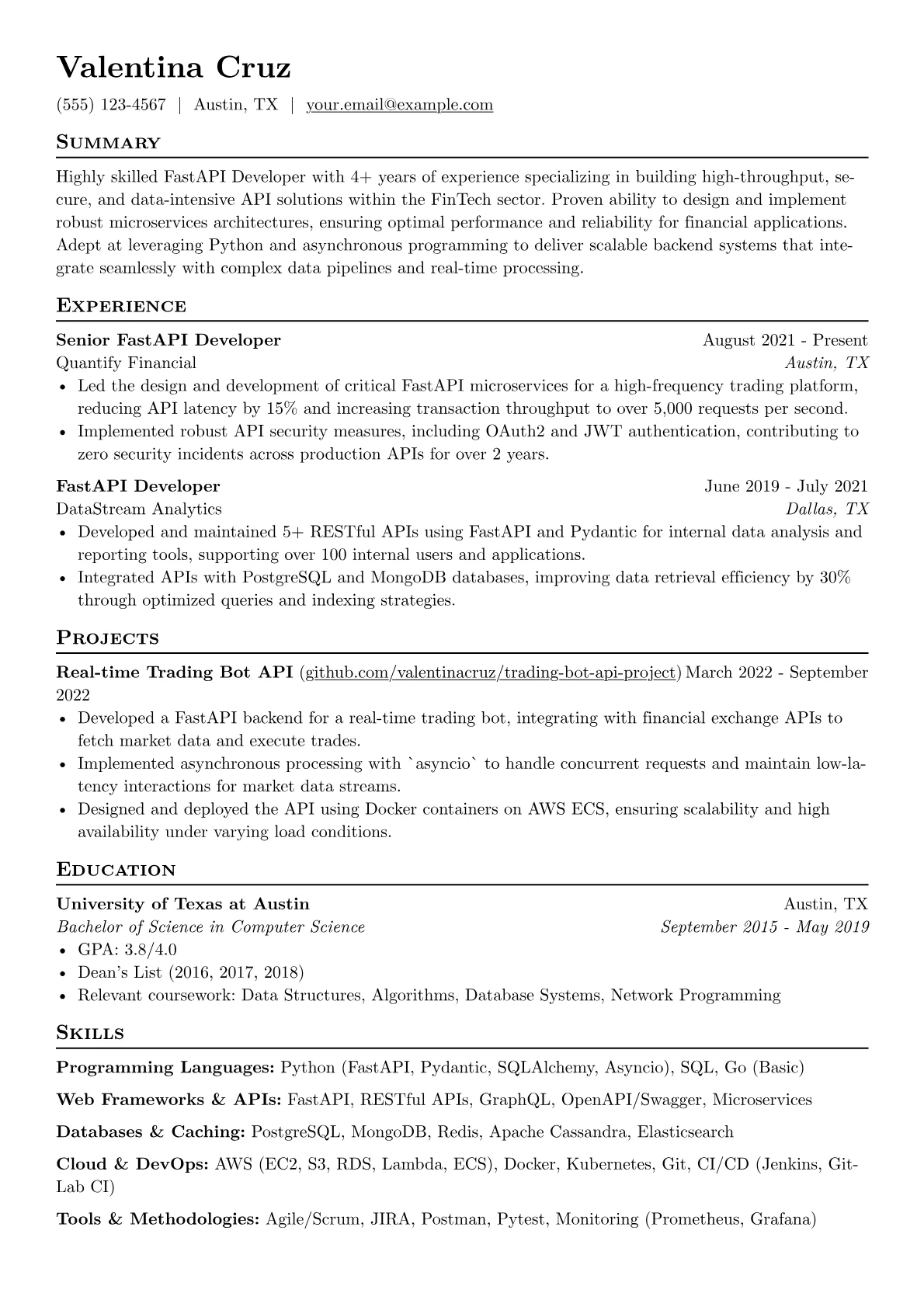 FastAPI Developer version - Page 1