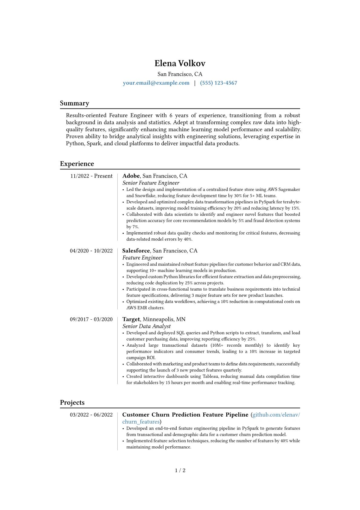 Career changer version - Page 1