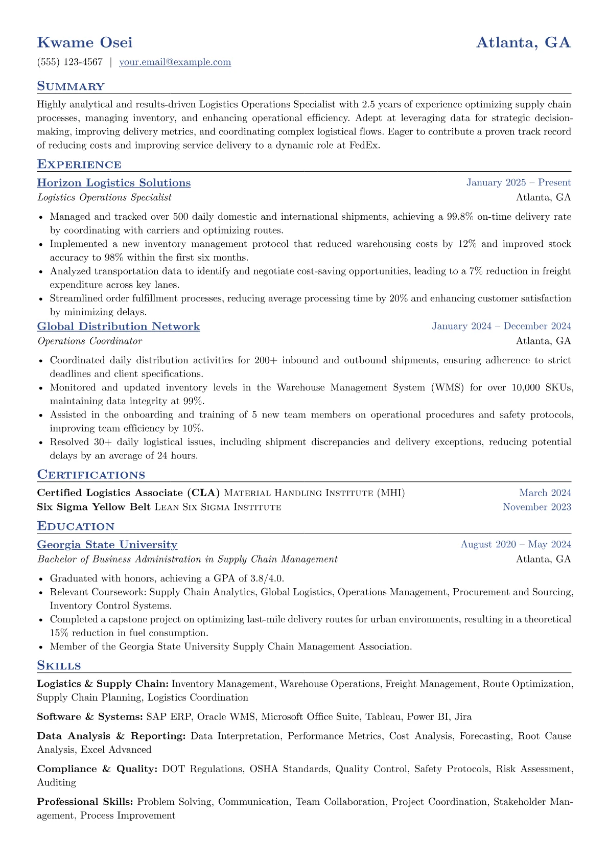 Logistics Operations version - Page 1
