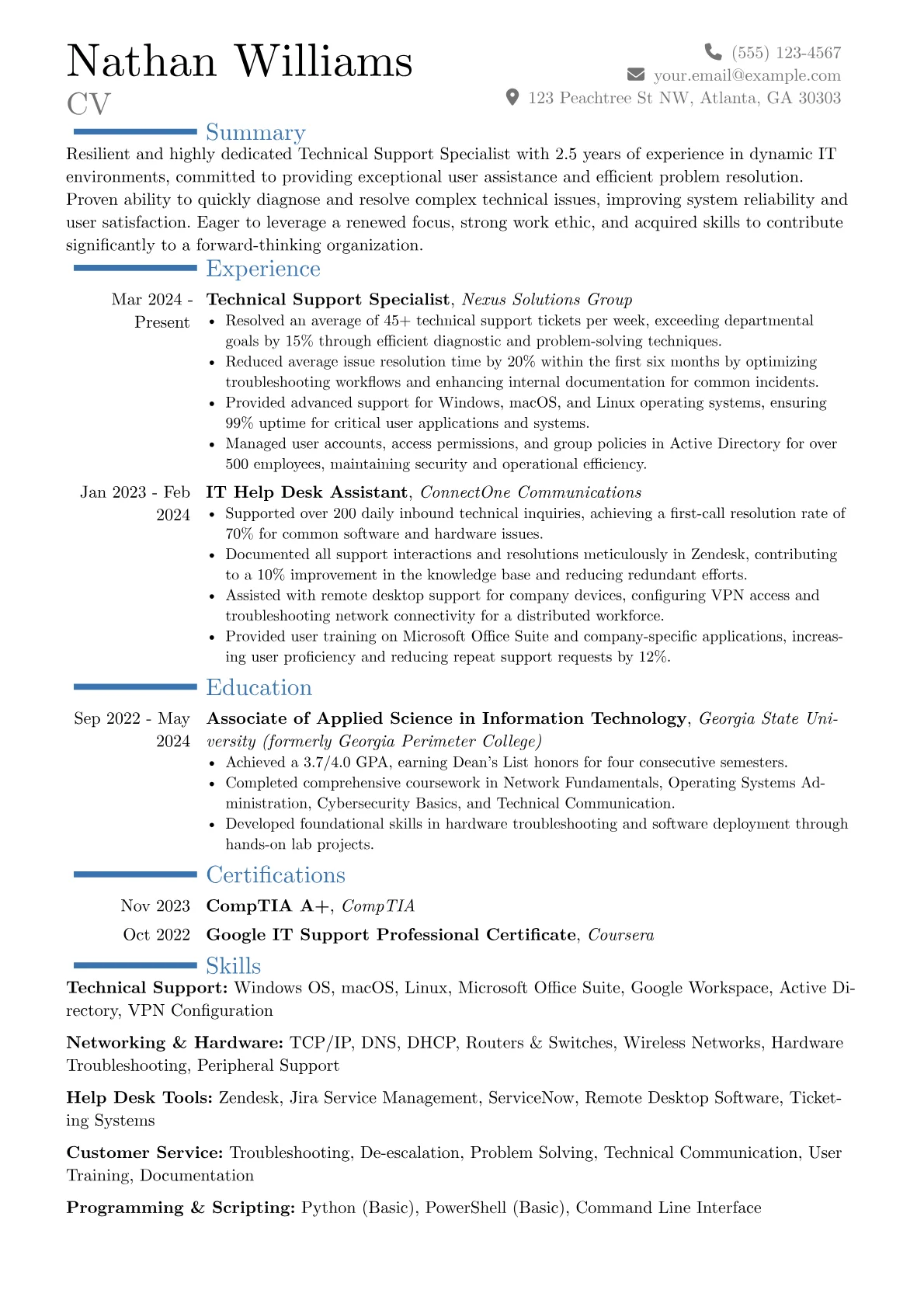 Felon resume example, Career changer, page 1
