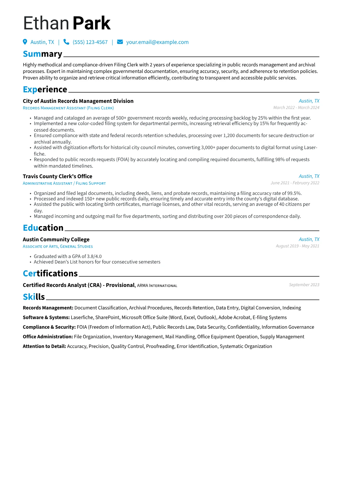 Records Management version - Page 1