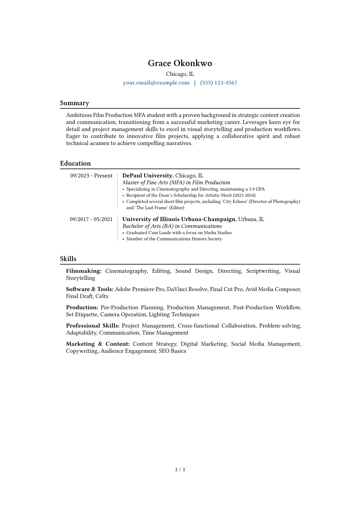 Career changer version - Page 1