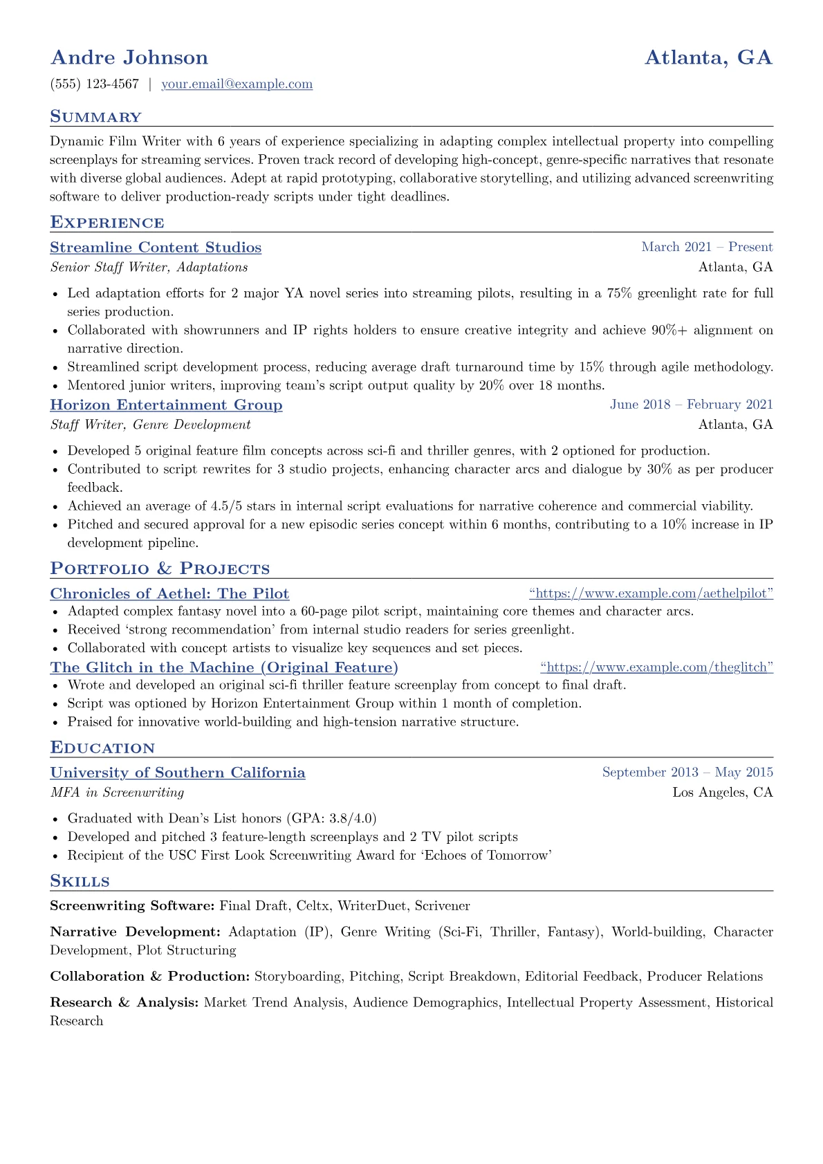Screenwriting Software version - Page 1