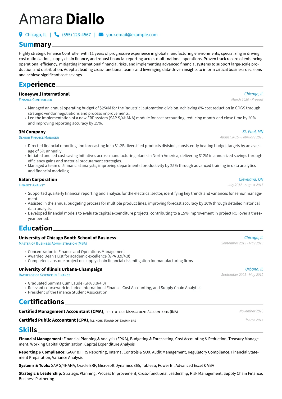 Finance Controller version - Page 1