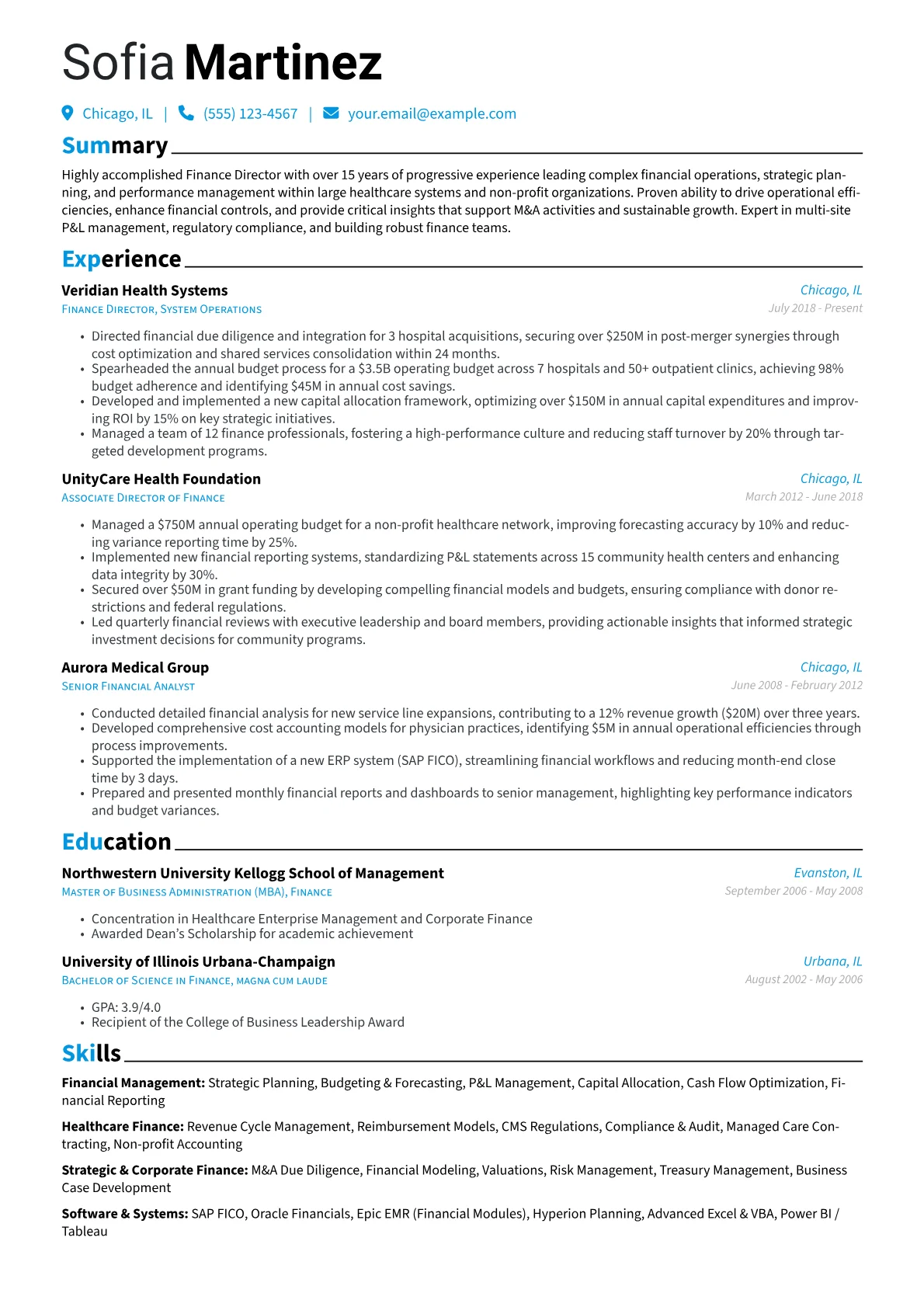 Healthcare Finance version - Page 1
