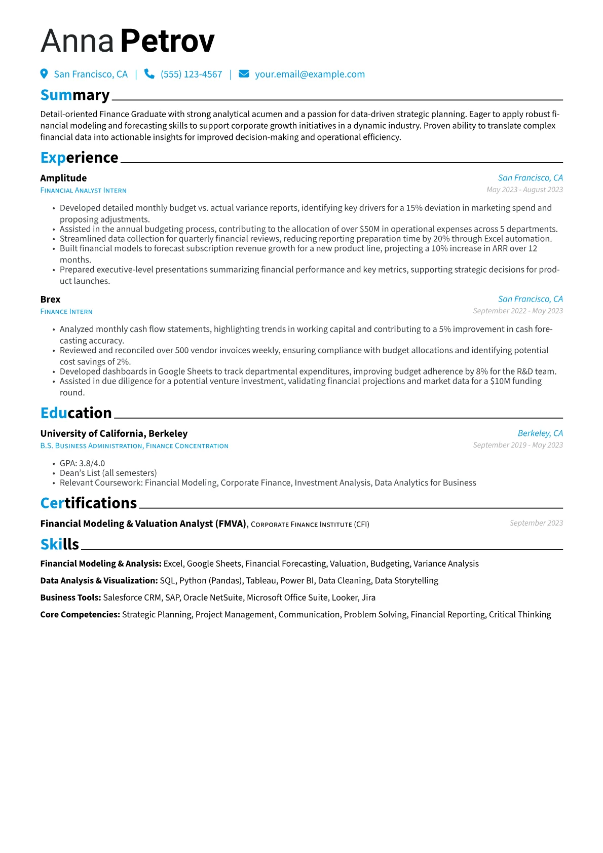 Finance Graduate version - Page 1