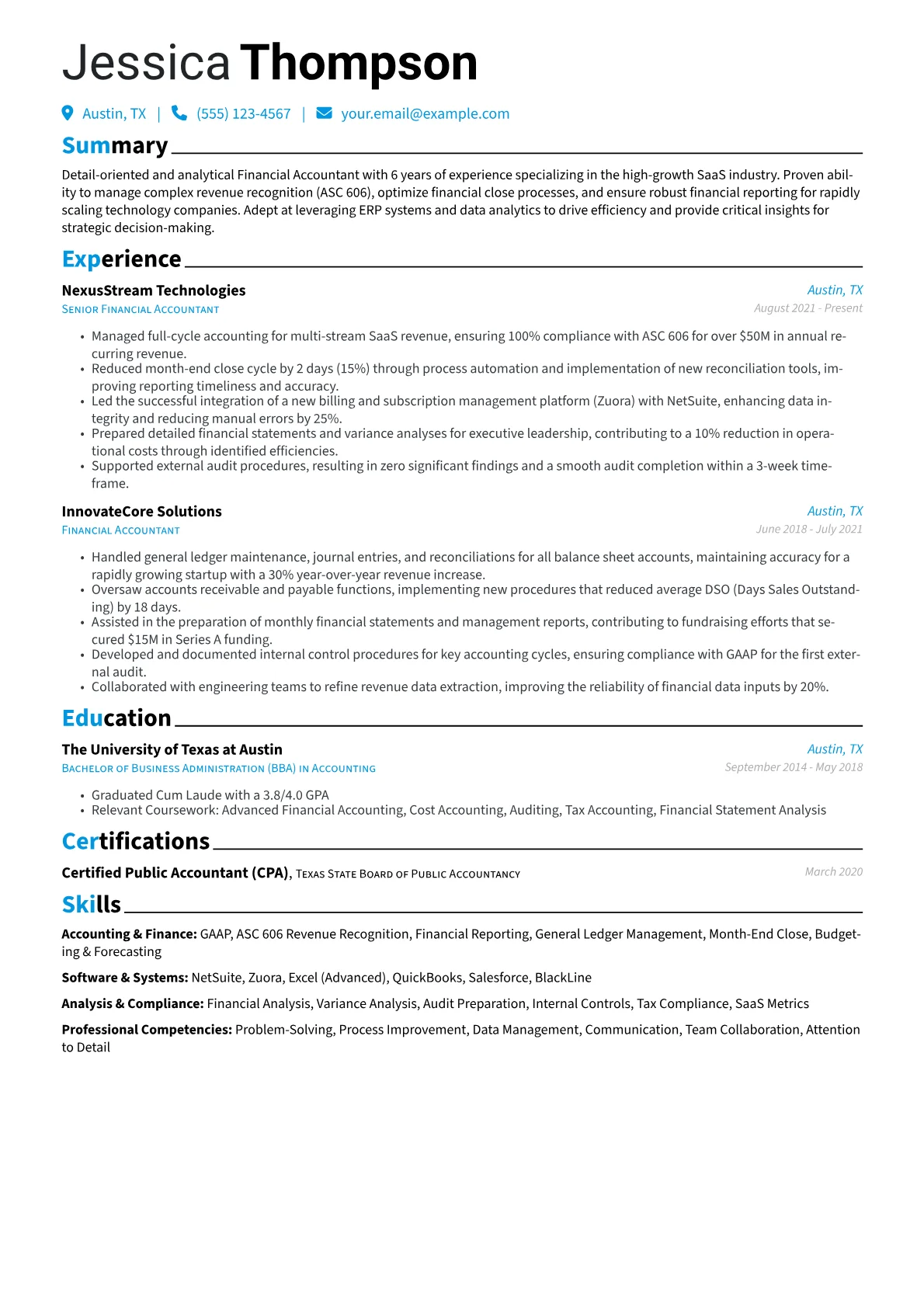 SaaS Financial Accountant version - Page 1