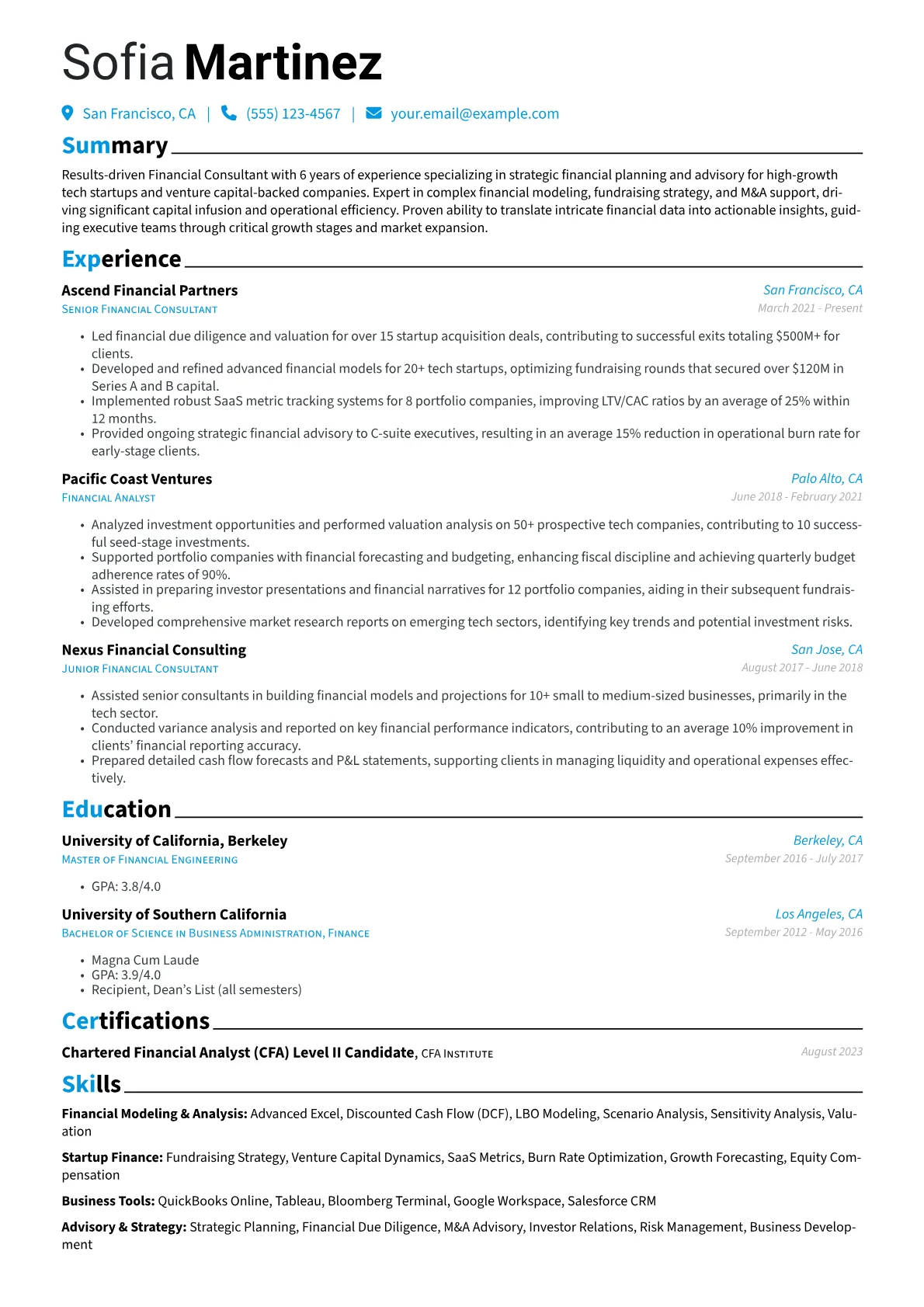 Tech Startup Finance version - Page 1