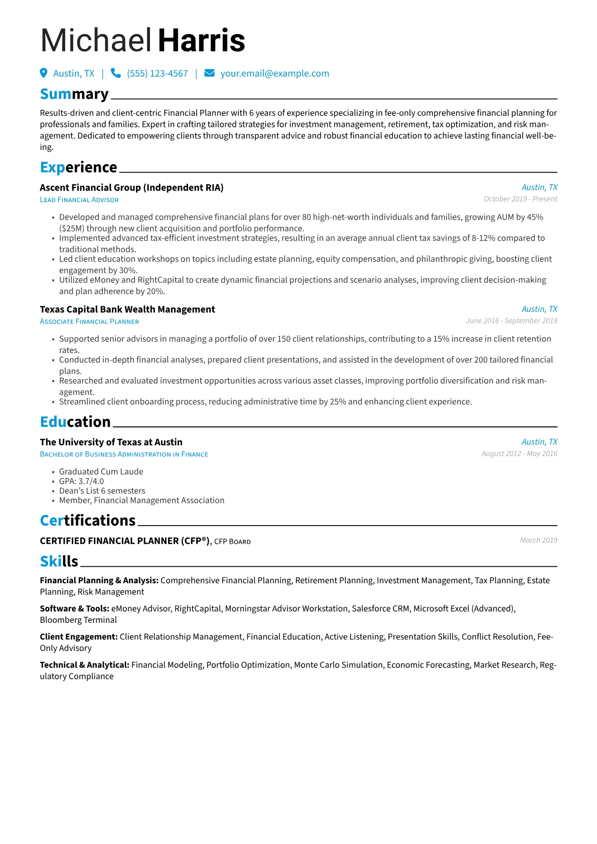 Fee-Only Planner version - Page 1
