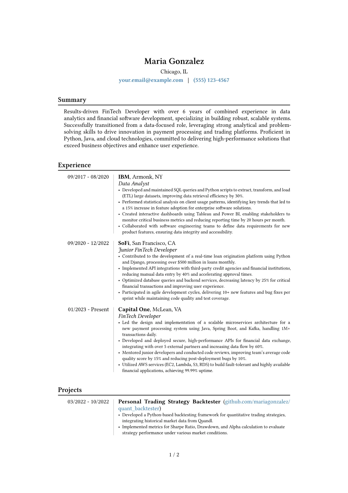 Career changer version - Page 1