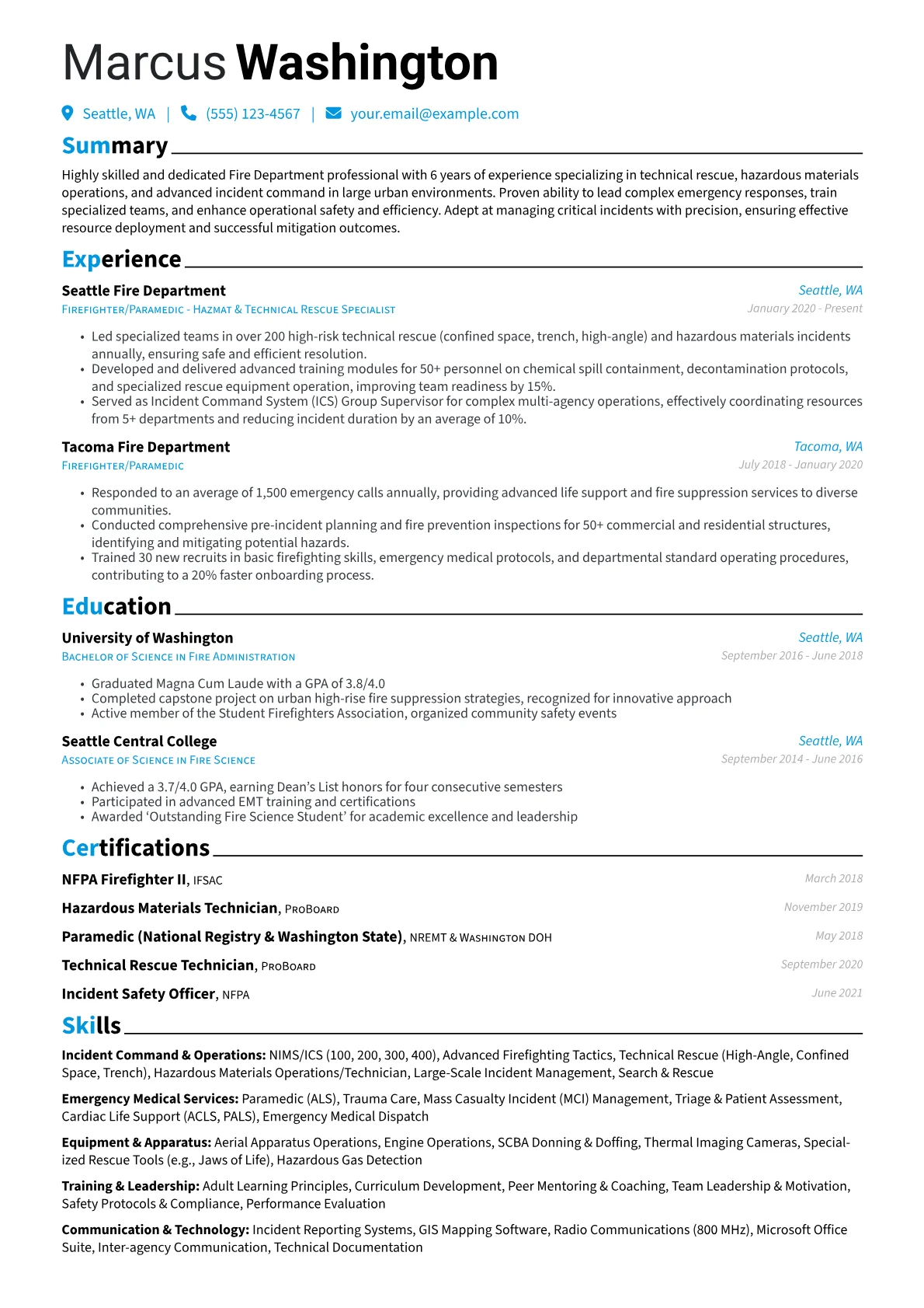 Fire Department Operations version - Page 1