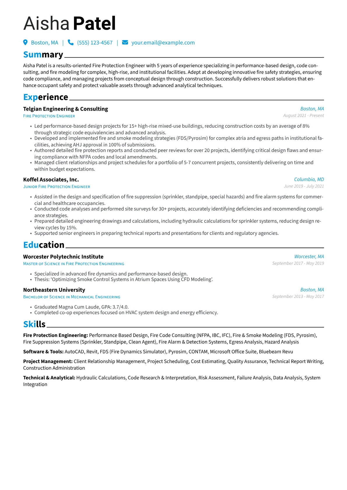 Fire Protection Engineer version - Page 1