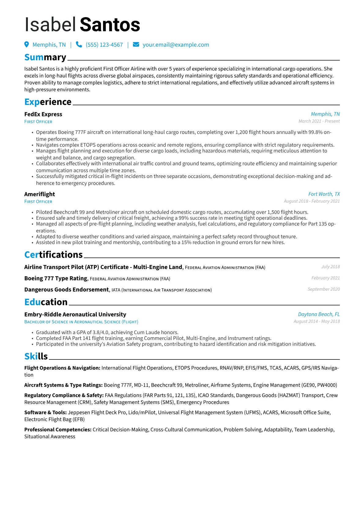 International Cargo Pilot version - Page 1