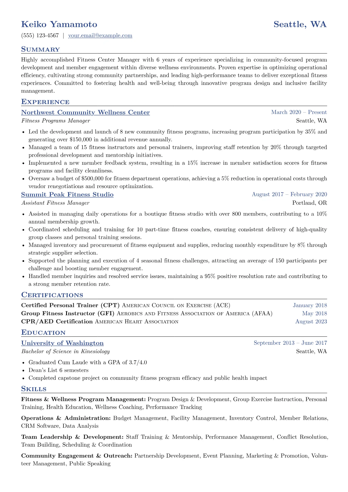 Community/Program Focused version - Page 1
