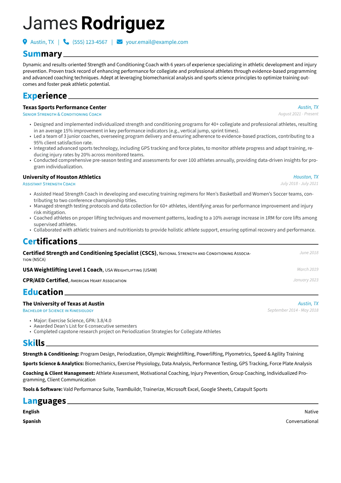 Sports Performance version - Page 1