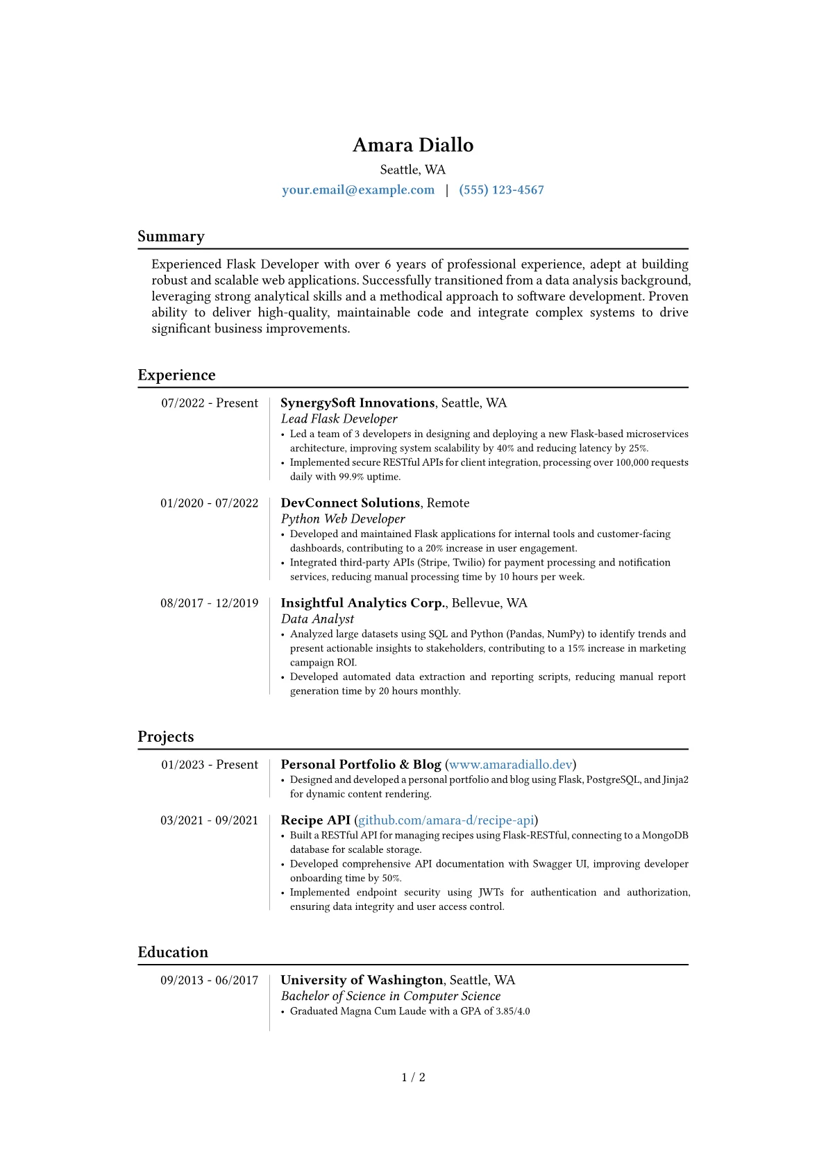 Career changer version - Page 1
