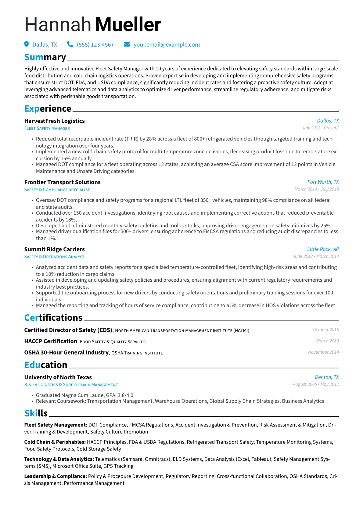 Senior Fleet Safety version - Page 1