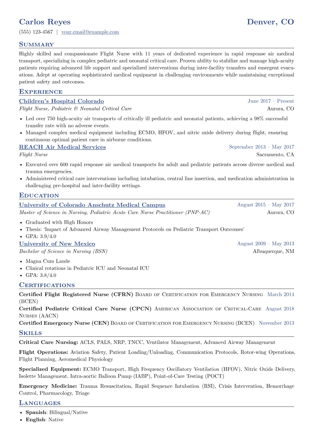 Flight Nurse version - Page 1